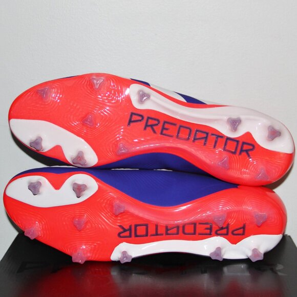 Adidas Predator Elite Laceless LL FG Soccer Cleats Mens 12.5 Blue White - Picture 6 of 8